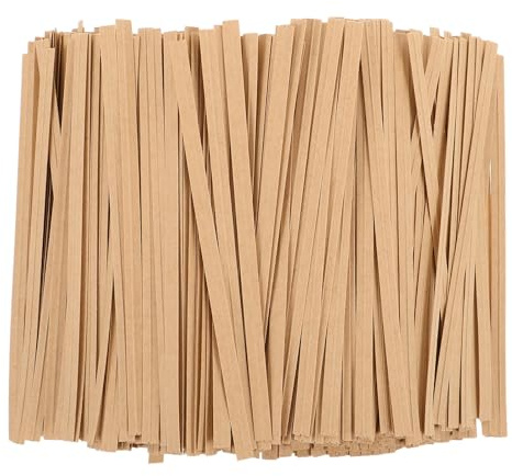 SILENRADAWN 500 Bridas Giratorias de Papel Kraft para Bolsas de Pan, Dulces y Comida, Alambre Resistente de 12 Cm, Cierre Rápido para Bolsas de Fiesta y Refrigerios, Pack de 500