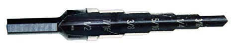 Irwin Tools Unibit #21 Stufenbohrer, 20 mm (13/16 Zoll) bis 34 mm (1-3/8 Zoll), Schaft 12 mm (1/2 Zoll) (10221)
