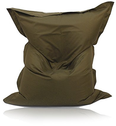 Kinzler S-10137/53 XXL Riesensitzsack, 140x180 cm, neue Styroporkügelchen, Sitzsack Outdoor Indoor, in vielen verschiedenen Farben, mit Innensack, khaki