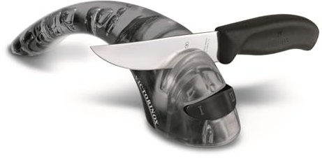 Victorinox Knife Sharpener With Ceramic Rollers for Household Use, 2-Stage, Safe Handling, Suitable for Right- and Left-Handed Users