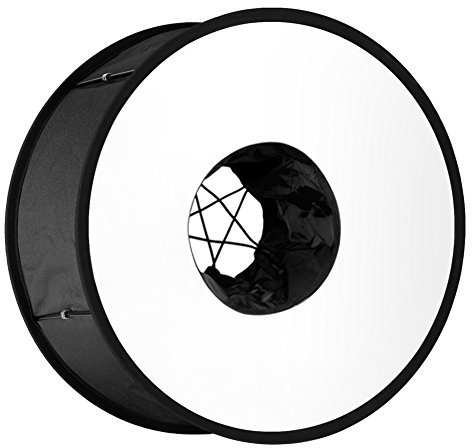 Neewer 18/45 cm Round Universal Collapsible Magnetic Ring Flash Diffuser Soft Box for Macro and Portrait Photography