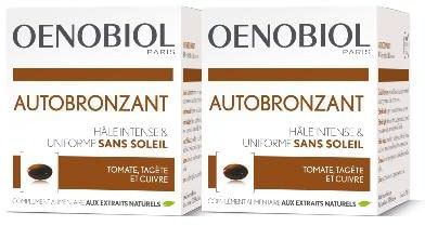 Oenobiol Autobronzant Hâle uniforme et lumineux sans soleil - Lot de 2 boites