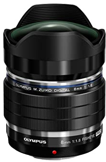 Olympus M.Zuiko Digital ED 8mm F1.8 FISHEYE PRO for Micro Four Thirds System Camera Fast and Furious Fisheye Weather Sealed Design Wide Angle
