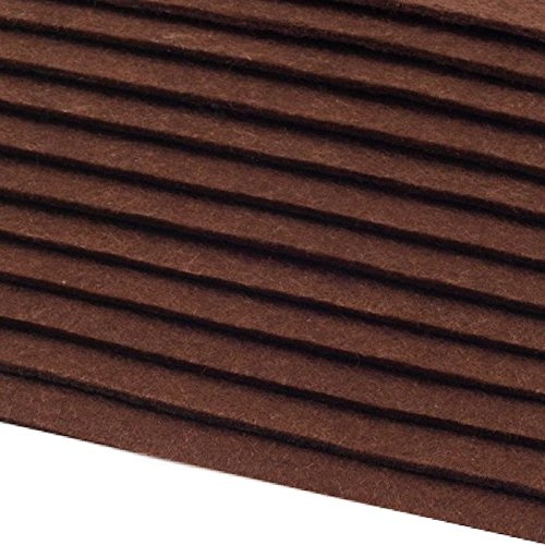 Schnoschi 12 Filzplatten Bastelfilz Filz braun 2-3 mm dick DIN A4 20x30 cm