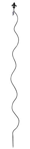 Rivanto® Spiralrankhilfe aus Metall, geschwungene Spirale, Größe S, schwarz, 178 cm hoch, Ø 6,8 cm