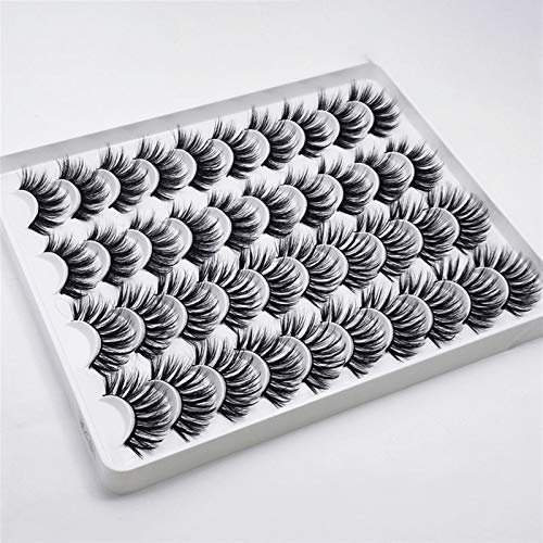 GladyStore Falsche Wimpern, 3D Falsche Wimpern Wiederverwendbare Lange, Dicke Wimpern Zur Verlängerung Der Make-up-Wimpern， Künstliche Wimpern， Fake Lashes，Magnetic Lashes，Magnet Wimpern |20 Paare