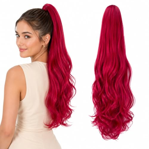 CAISHA 60cm Haarteil Ponytail Zopf Pferdeschwanz Rot H514