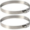 2 Piezas Abrazadera de Manguera de 91-114 mm Ajustable Abrazaderas Metalicas Clip de Manguera de Acero Inoxidable para Fijación Tubería