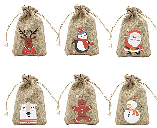 TRIXES 24 DIY Adventskalender Jutesäckchen – Füllen Sie Ihre eigenen – Machen Sie es selbst Adventskalender – Countdown bis Weihnachten