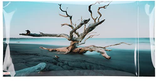 Qcwwy Aquarium-Hintergrundposter, 3D-PVC-Himmel, Verwelkter Baum, Hintergrund, Aquarium, Tapete, Aufkleber, Buntes Aquarium-Hintergrundbild für Aquarium-Dekorationen(122 * 50CM)