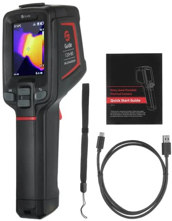 Guide T120 Caméra thermique portable d'entrée de gamme 120 x 90 résolution infrarouge 20 °C-150 °C IP54 écran tactile haute luminosité 2,4 10 800 pixels