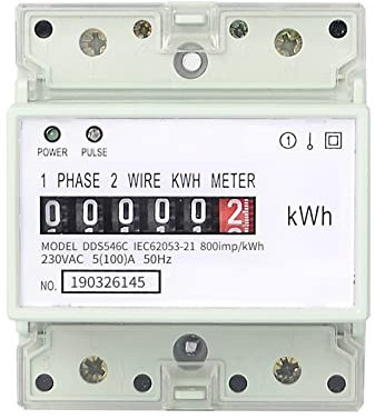 Compteur d'énergie intelligent 5 (100) Un compteur d'énergie monophasé METRIQUE ANALOGE ELECTRICE WATTMETER MOINDAT ELECTRIC DIN Rail Consommation de la consommation d'énergie Compteur électrique