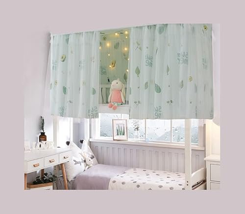 XGOPTS Mädchen Hochbett Bettvorhang Kinder Betthimmel Kura Bett Bettvorhang Verdunklung Studentenwohnheim Schlafzelt Staubdicht Etagenbett PrivatsphäreSchutz Bett Gardine Kinderzimmer 1.35x2m 1/2 Pcs