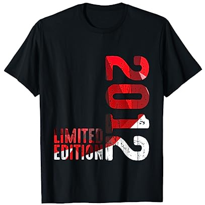 Rosso Estetica Anno 2012 Nascita Vintage Dal 2012 Retro 2012 Maglietta