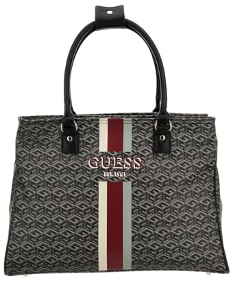 GUESS Wilder Weekender Charcoal Logo
