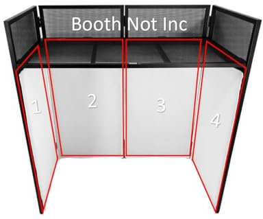 WHITE Gorilla DBS LITE DJ Booth High Quality REPLACEMENT LYCRA CLOTH Pack of 4 WHITE