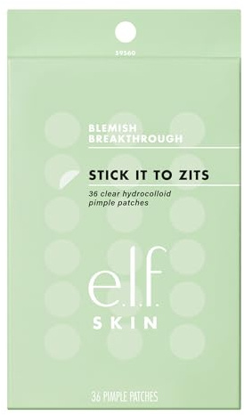 e.l.f. SKIN Blemish Breakthrough Stick It To Zits Pimple Patches, Helps Reduce The Look of Blemishes & Heal, Vegan & Cruelty-free, 36 Patches