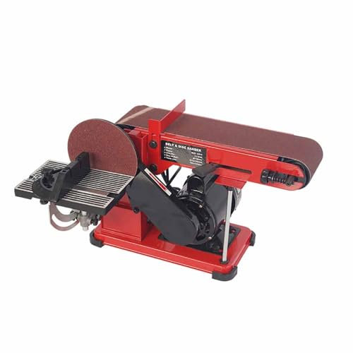 LeTkingok Lijadora de Banda/Disco Eléctrica Multifunción de 220V y 350W, Pulidora Doméstica, Pulidora de Lijado, Amoladora Afiladora de Cuchillos de Mesa