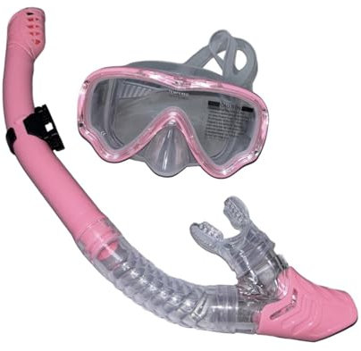 JISADER Schnorchelset, schlagfeste Tauchmaske, auslaufsichere Schwimmmaske für Erwachsene, Schnorchelausrüstung für Unterwasser-Wassersport, ROSA