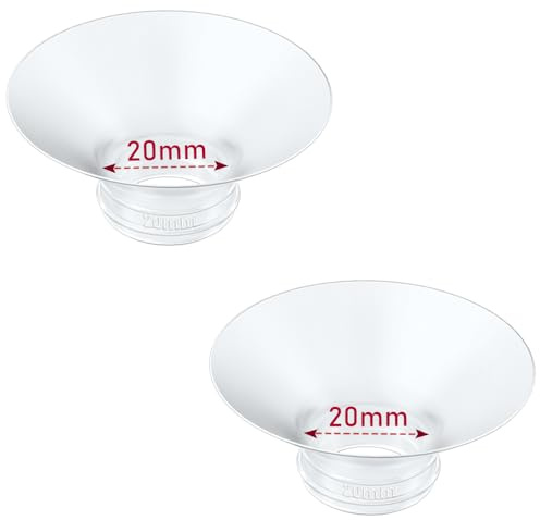 IVARONAL Flange Insert 2PCS 20mm Compatible with Momcozy Air1/W1/M9/M6/M5/S12 Pro/V1 Pro/V2 pro, Spectra/Medela/Elvie/NCVI/TSRETE/eufy/Lansinoh/Paruu/MomMed Breast Pump 24mm Shields/Flanges