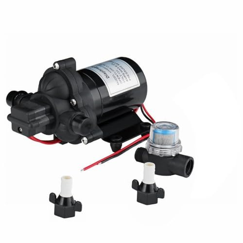 2088-422-144 RV Water Pump, DC 12V 3GPM, 45PSI Diaphragm Pump, Quiet and Noiseless, 1/2 MNPT for Most Brands of RV