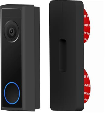 Mars Outpost No-Drill Adhesive Sticky Mount Compatible with All Eufy Doorbells No Drilling Protect The Walls Doorbell Rain Cover Hood Glare Protection, No-Drill 45 Degree Wedge Corner Mount Made in UK