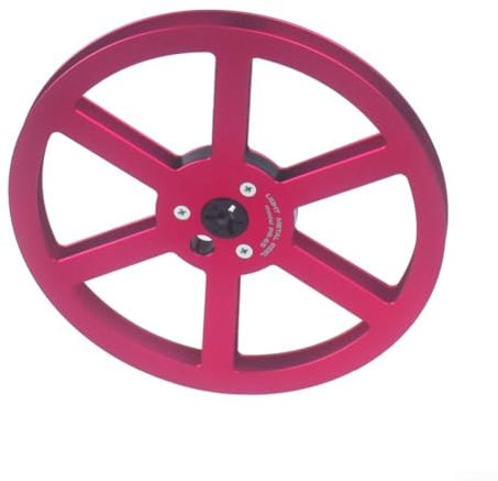 Carrete de cinta vacío, carrete de cinta de aleación de aluminio de 7 pulgadas, 21 x 21 x 3 cm, adaptador de cubo pequeño para Pioneer PR-85 (rojo)