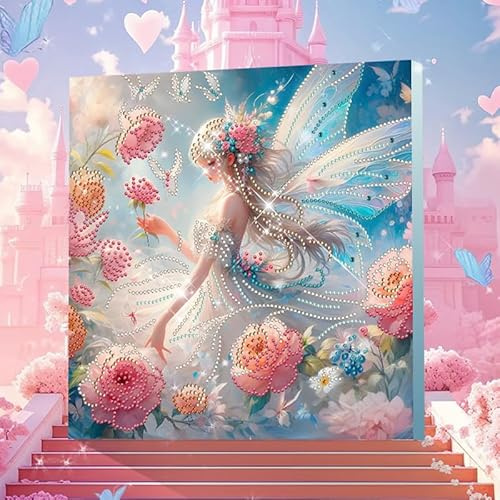 CAROYINO Princess Diamond Painting Kit,DIY 5D Diamond Art,Contains Drill Pens, Fruit Glue, Diamond Art Kits for Adults 11.8x11.8 Inch (5)