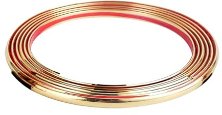Vbxvsa Zierleisten Selbstklebend, 5m*8mm Deckenleisten Selbstklebend, Gold Abdeckleiste Selbstklebend, Wandleisten, Zierleiste Fliesen Nachträglich, Wall Seam Kantenumleimer Selbstklebende