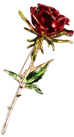 Healvian 3stücke Flower Brosche Kreative Anstecknadel Für Damen Schmuckzubehör Roter Rosenform Für Hochzeiten Und Besondere Anlässe