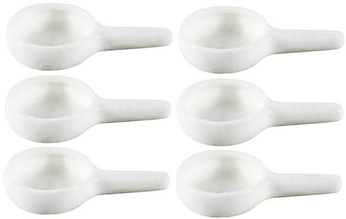 ULTECHNOVO Portacandele in Ceramica Bianca 6 Pezzi, Spessore Rinforzato e Design Creativo, Vassoi Porta Candele Resistenti al Calore per Decorazioni Natalizie e Casa