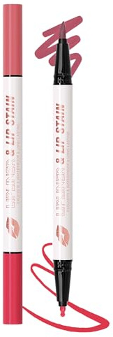 Lipliner Wasserfest, 2Farben Dual-Ended Matte Lippenstift, Langanhaltender Non-transfer, Hochpigmentiert Liquid Lippenkonturenstift, Smooth Natürlich Tattoo Lip Makeup Pencil Geschenke für Frauen-04