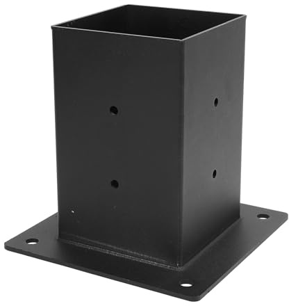 SEAFRONT Pavilion Holder Galvanized Heavy Powder -Powder -coated Post Holder for Pergola Wooden Posts for Balconies, Courtyards and Parks (Straight)