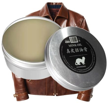 Pelle Balm Receiving: Crema Di Lucidatura Per La Pelle Con Olio Di Visone | Strumento Di Kit Di Riparazione Della Pelle Per La Pelle Con Ingredienti Naturali Per Abbigliamento, Sedie Di Montaggio