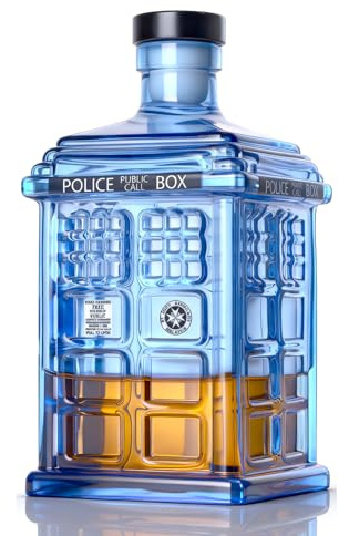 Gifts for Men Dad, Tardis Police Box Whiskey Decanter for Men, Spacecraft Liquor Dispenser Fun Conversation Starter, Unique Guys Brother Gift Ideas, Liquor Decanter for Bar,28oz(800ml)