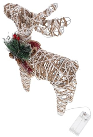 Alipis Adornos Navideños Luminosos De Ciervo De Figuras Decorativas De Renos Centros De Mesa De Renos para Jardín Patio y Fiestas Navideñas