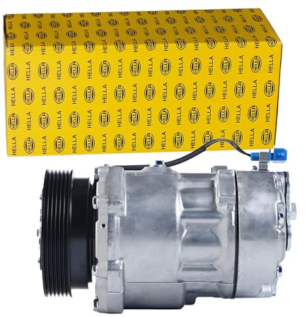 HELLA 8FK 366 200-161 Kompressor, Klimaanlage - SD7V16 - Wobble plate - 12V | 8FK 366 200-161 passend für Alhambra Cordoba