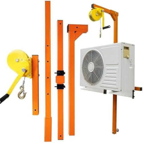 High-Performance Air Conditioner Hoisting Tool - Heavy-Duty Self-Locking Winch with Pulley System, 500kg Load Capacity, Easy Outdoor Setup for Efficient Installation