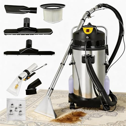 40L/11Gal Commercial Carpet Cleaner, 3 in 1 Multi-Purpose Floor Cleaning Machine Vacuum Cleaner, 1049W Professional Heavy Duty Extractor Vacuum Washing Machine for Curtain Sofa Carpet Cleaning Machine