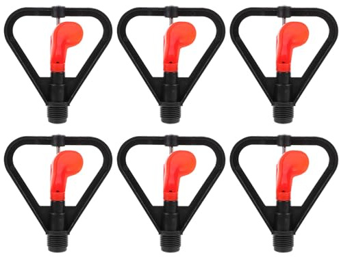 Anneome 6 pièces Lot de Têtes Arrosage Jardin Plastique Arroseurs Rotatifs Automatiques pour Irrigation Agricole et Pelouses Résistants et Légers Adaptés pour Arrosage Plantes et Espaces