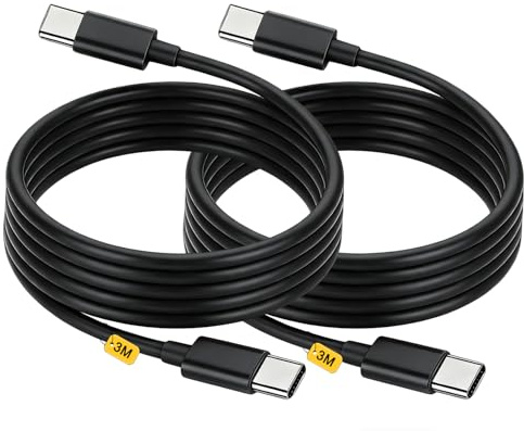 Samsung Charger Cable 10 ft/3M,2 Pack 60W i Phone 17 USB C Charge Cable Long Type C Fast Charging Lead USBC Wire for iPhone 17 Air/16 Plus/16e/15 Pro Max,Samsung Galaxy S23,S22,S21,S21+,Ultra,A53 A33
