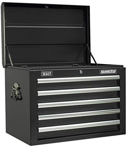 Sealey Ap26059Tb Topchest 5 Drawer With Ball Bearing Runners - Black