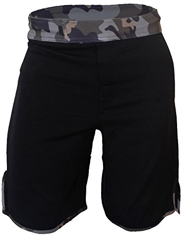 Kid's MMA Shorts (Black/Camo, 6)