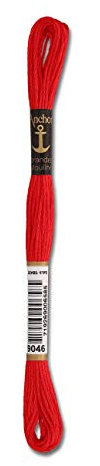 2 SträngchenAnchor Sticktwist - Farbe 9046 - hochrot