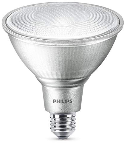 Philips LED Classic E27 Lampe, 60W, PAR38, Reflektor, silber, warmweiß