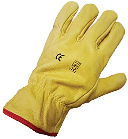 Himalayan x2 Pairs H310 Fleece Lined Leather Winter Thermal Cold Work Gloves PPE (Medium - Size 8)