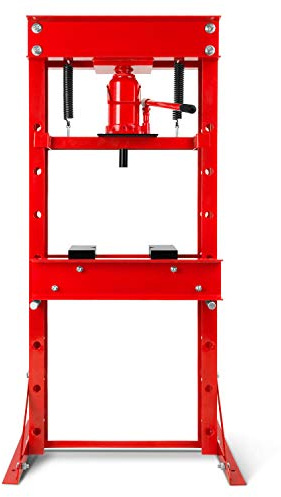 EBERTH Pressa idraulica Pressa da officina 30T, altezza massima di lavoro 750mm, regolabile in 7 posizioni, larghezza di lavoro 540mm, altezza totale 1510mm, 2 ganasce di supporto, cilindro idraulico