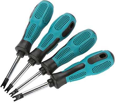 Tyenaza Set Cacciaviti da 4 pezzi, Cacciavite a Forchetta, Il Cacciavite Magnetico a Forchetta Manico Ergonomico