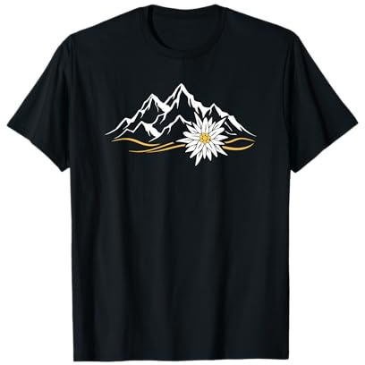 Bergliebe Alpen Edelweiß Lederhose Wandern Natur Outdoor T-Shirt