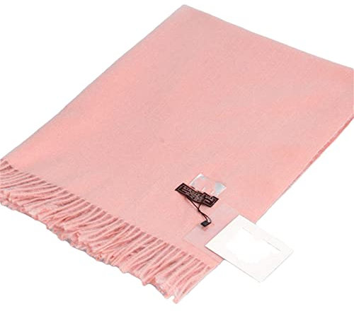 UKKO Kaschmirschal Winter Weiche Warme Kaschmirschal Für Frauen Wollschals Khaki Winter Poncho Black Herren Kaschmirschals Weibliche Schal Rot Pashmina-Light Pink,190X70Cm